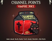 Vampire Juice Channel Points | Spooky Emote for Twitch Streams | Streamer Emotes & Badges