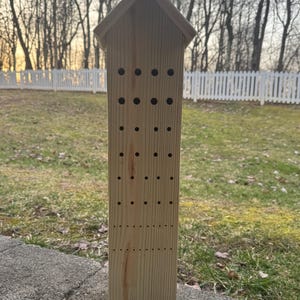 Insect Pollinator Bee Habit Hotel Garden Art Bee House Egg Laying Decor Outdoor Yard Flower Gardener