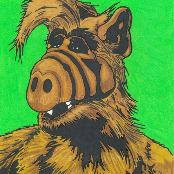 80s Pop Portrait Art PRINT: "Alf"