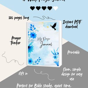 17-Week Prayer Journal: Christian Printable Tracker (PDF Download 6x9in)