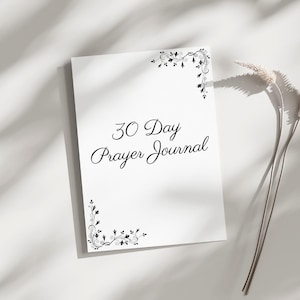 30-Day Prayer Journal Printable | Christian Journal PDF | Daily Reflection & Gratitude Pages