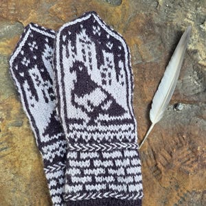 Knit Pigeon Selbu Very Coo Mitten Stranded Colorwork Pattern Fair Isle PDF