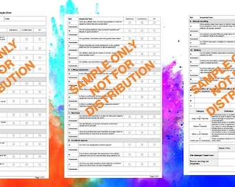 Site Safety Inspection Form | Digital Download PDF for Construction & Property Compliance