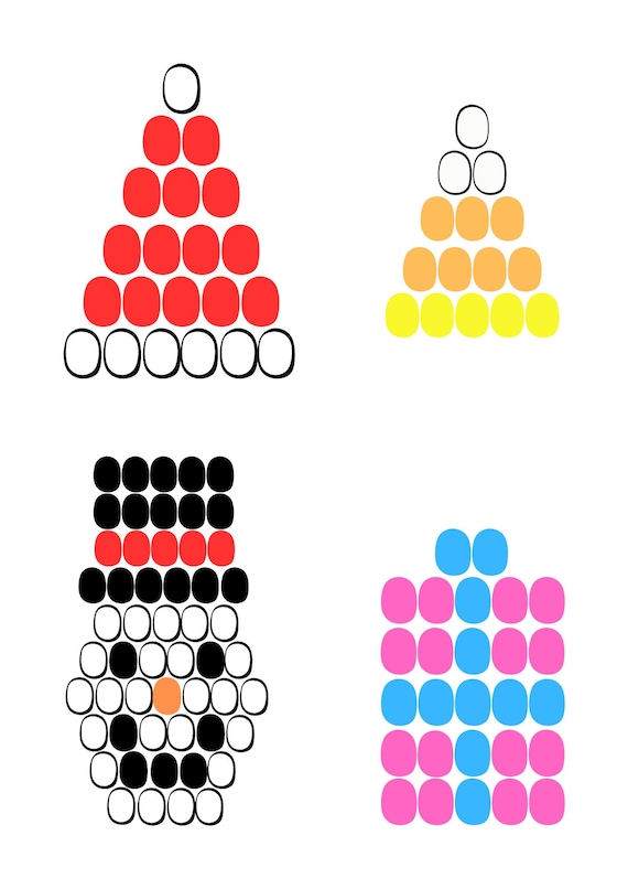 Bead Ideas Perler Bead Christmas Patterns Printable Holiday-themed