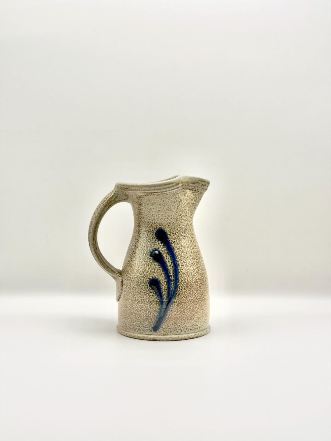 Artist Signed Studio Pottery Vase – Vintage Stoneware Pitcher, Mid ...