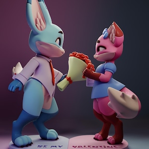 valentines day , 3D Painted Figures, Action Figurines, Handmade Miniature Scupulture, Gift Figurine