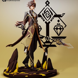 ZHNGla, figure dipinte in 3D, action figure, sculture in miniatura fatte a mano, statuette regalo
