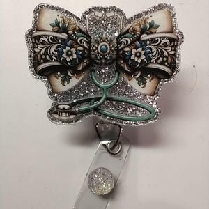 Bow Badge Reel ID Holder