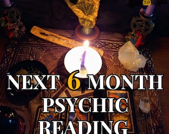 6-Monate Tarot Legung: Liebe, Karriere & Lebenseinblicke (Digitale Lieferung