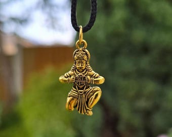 Hanuman Ji Ram Anhänger Gold oder Silber Farbe Edelstahl Hindu black dori Q3