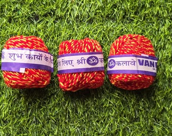 Mauli thread x3 pack Mouli Good Luck Religious Wedding kalawa Sacred Hindu Dhaga