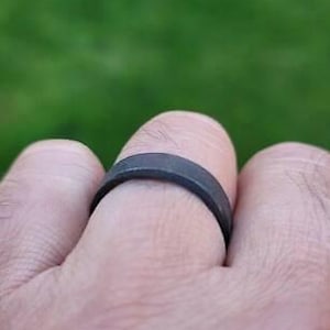 Handmade Pure Iron Shani Ring Horse Shoe Challa Saturn Protection Adjustable UK EE3