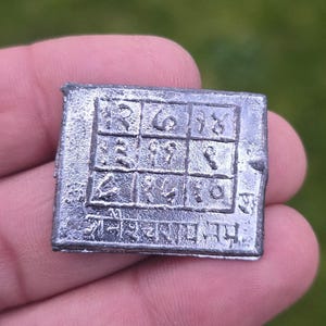 Shani Dev Yantra Lead Plate Buffalo Shani Mantra Hindu Protection Talisman U72