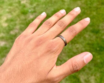 Pierścień z czystego żelaza Sarbloh, podkowa, amulet szczęścia, pendżabski, hinduski, sikhijski i31