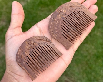 Sikh Wood Kanga Wooden Tahli Sheesham Comb Singh Kaur Khalsa Kakaar Kangha ZZZ8 Nuevo diseño tallado a mano hecho a mano Kangaa Kangi Sikhism Unisex