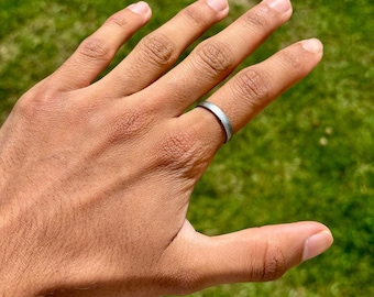 Pure Iron Ring Sarbloh Protection Luck Amulet Punjabi Hindu Sikh Adjustable i30