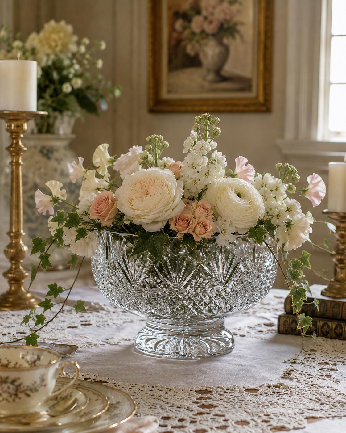 ー Brierleyー ロイヤルブライアリー 特大 ローズボウル♪ Royal Brierley Glass - Etsy