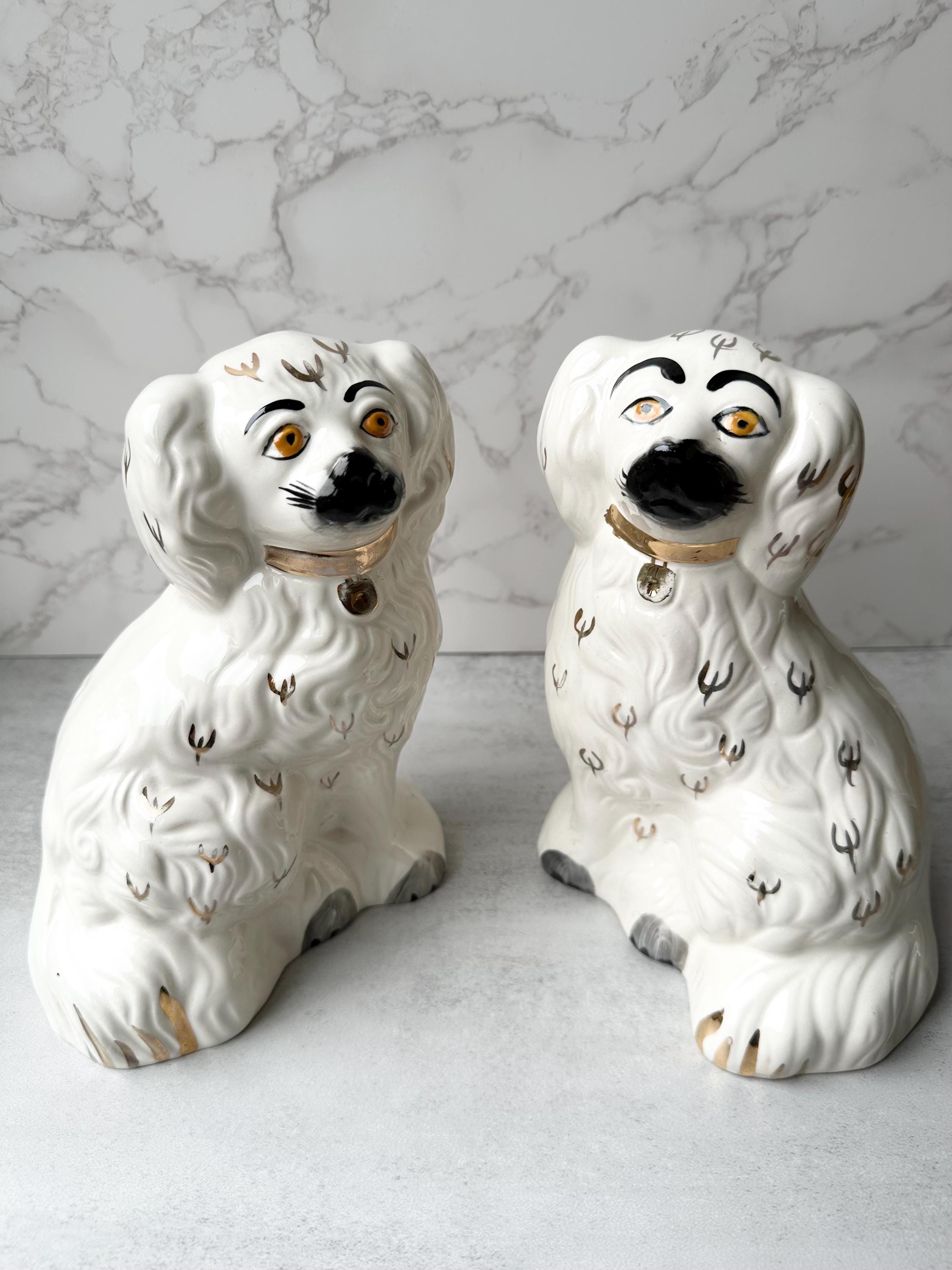 ヴィンテージのベスウィック・スパニエルの置物：スタッフォードシャー