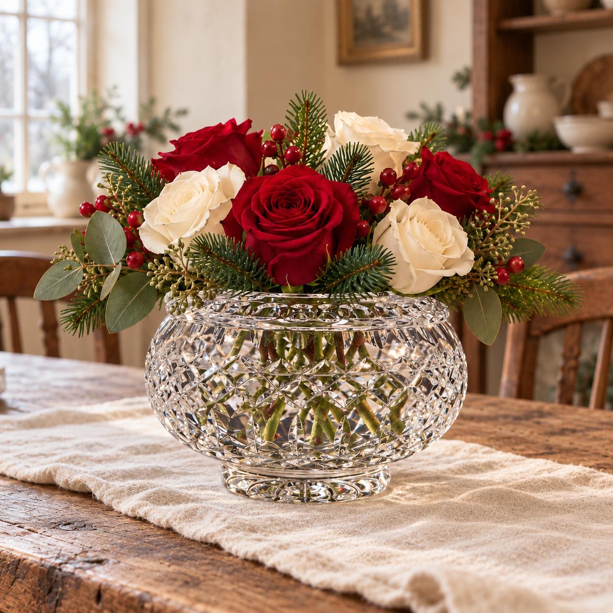 Crystal Rose Bowl With Frog - Etsy