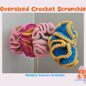 Oversized Crochet Hair Scrunchie | Boho Hair Accessory | Thick Hair Tie | Handmade Crochet Ponytail Holder | Gift for Her