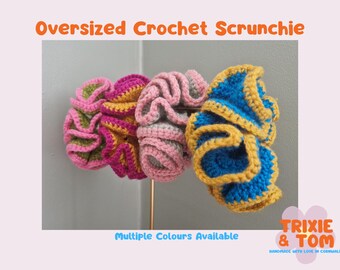 Oversized Crochet Hair Scrunchie | Boho Hair Accessory | Thick Hair Tie | Handmade Crochet Ponytail Holder | Gift for Her