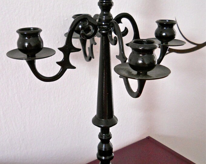 Upcycled Vintage Black Candelabra Etsy