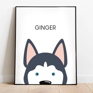 Peekaboo Digital Dog Portrait Custom, Personalized Pet portrait, Cartoon Pet Portrait, Custom Portrait from Photo, DIGITAL DOWNLOAD Dog Gift