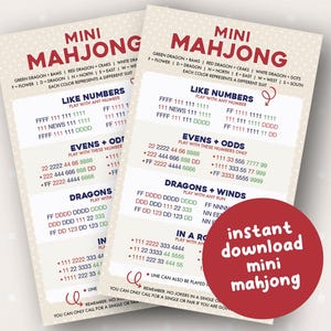 Dziecięcy Mahjong w wersji uproszczonej, gra rodzinna dla początkujących (do pobrania w formacie PDF)