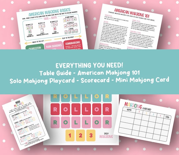 American Mahjong Bundle, Beginner NMJL Guide (PDF Download),