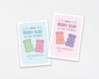 Gummy Bear Valentine Printable – Kids School Valentine (PDF & JPEG)