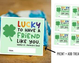 Happy St Patrick's Day Tags, St. Patrick's Day Cookie TAGS, St. Patrick's Day Rainbow tags, St Paddy's Day printable tags, Treat tags