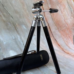 Cherry Mini Tripod with Case | Vintage 1950s Compact Camera Tripod | Made in Japan