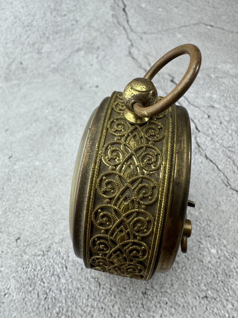 Vintage Blessing De Luxe Wind-Up Alarm Clock West Germany Brass Tested