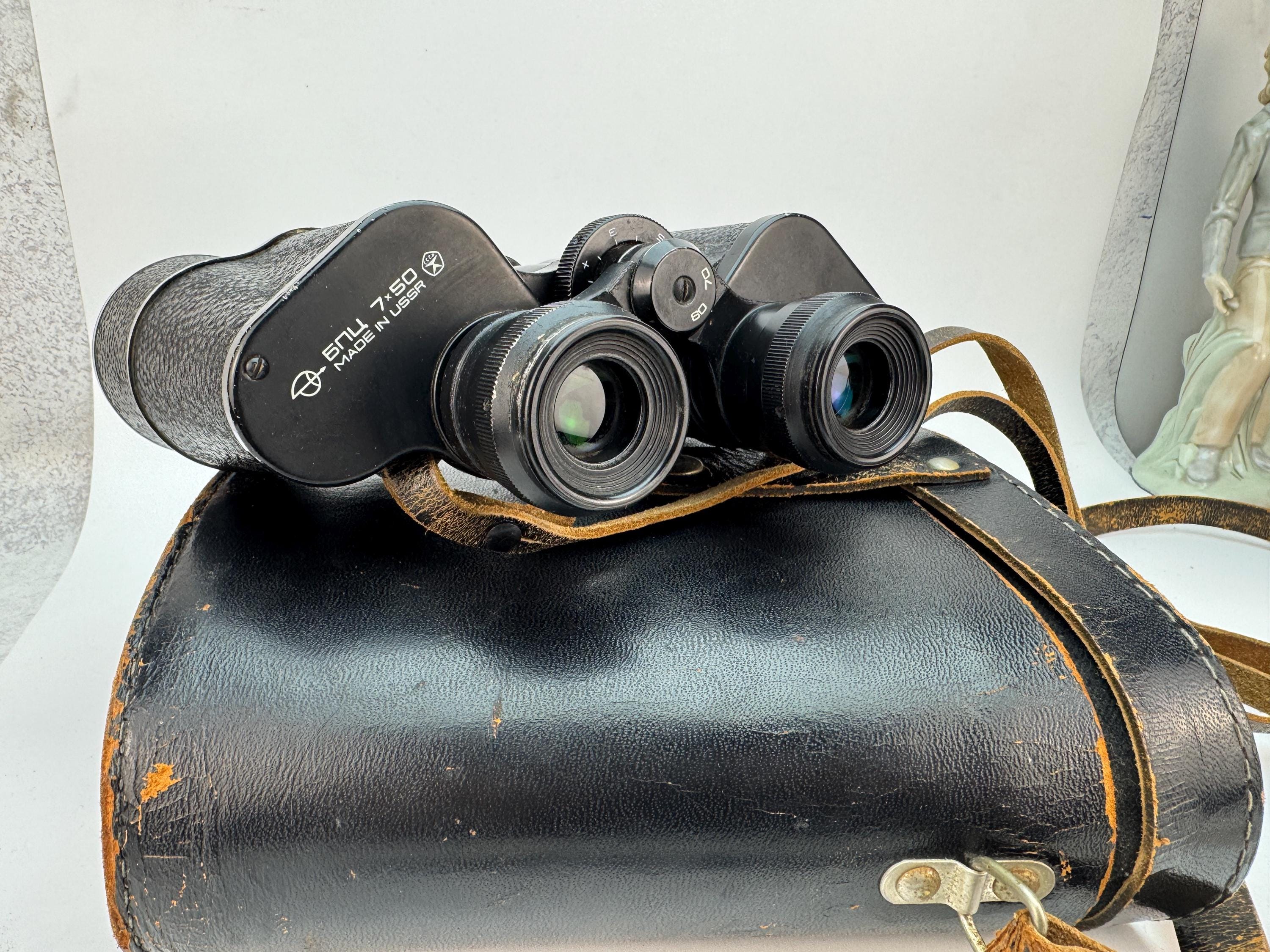 Vintage Soviet Binoculars BPC 7x50 ZOMZ – Made in USSR Military
