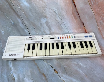 Vintage Casio PT1 Mini Keyboard 1980s Retro Synthesizer Not