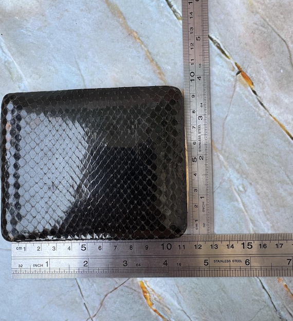 Vintage 1950s Snakeskin Cigarette Case – Mid-Century Reptile Wallet