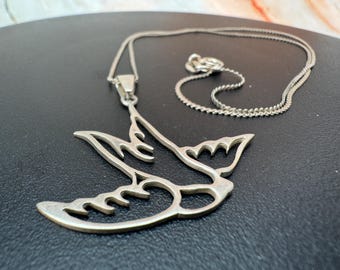 Sterling Silver Holy Spirit Dove Necklace • Christian Faith Jewelry • Symbol of Peace & Love