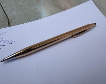 Vintage Cross Century Classic 14K Gold-gefüllter Kugelschreiber • Gravur „M. „MORENO“