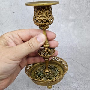 Antique candlestick Erhard & Sohne Ormolu , a rare candlestick, a handmade candlestick, 1890s Germany