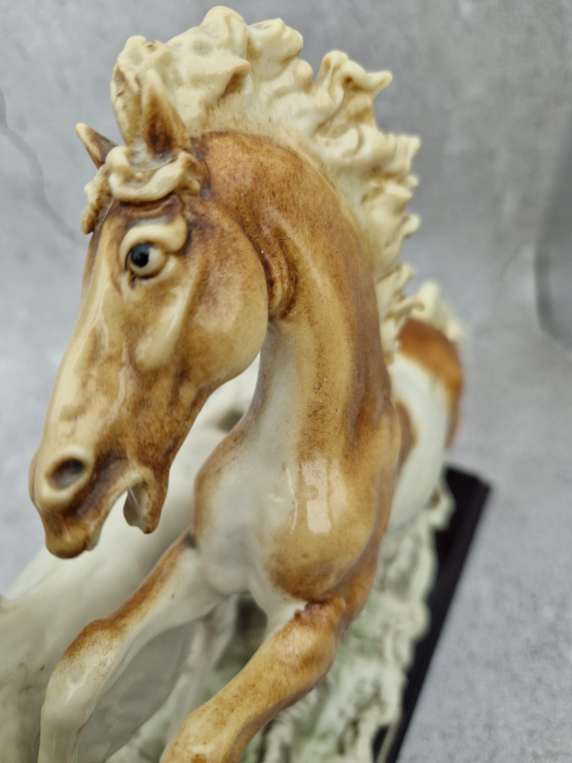 Rare Giuseppe Armani Porcelain Horse Sculpture: Vintage