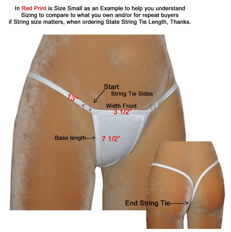 Easy Release Solid Colors Detachable Clip Skimpy Weeny Teenie Itsy Panty Micro Mini Stripperwear Thong Tanga G-String