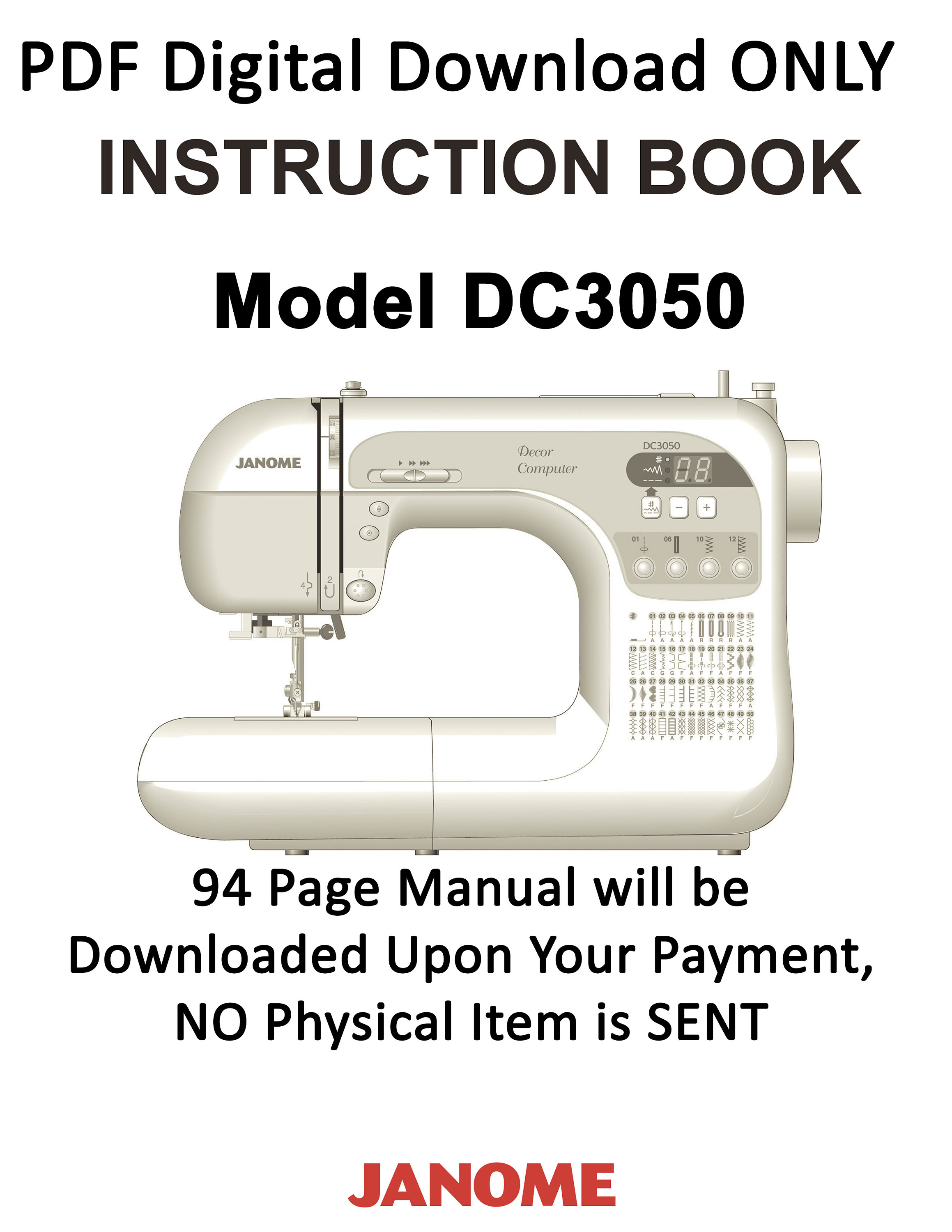 Janome Dc3050 Sale informacionpublica.svet.gob.gt