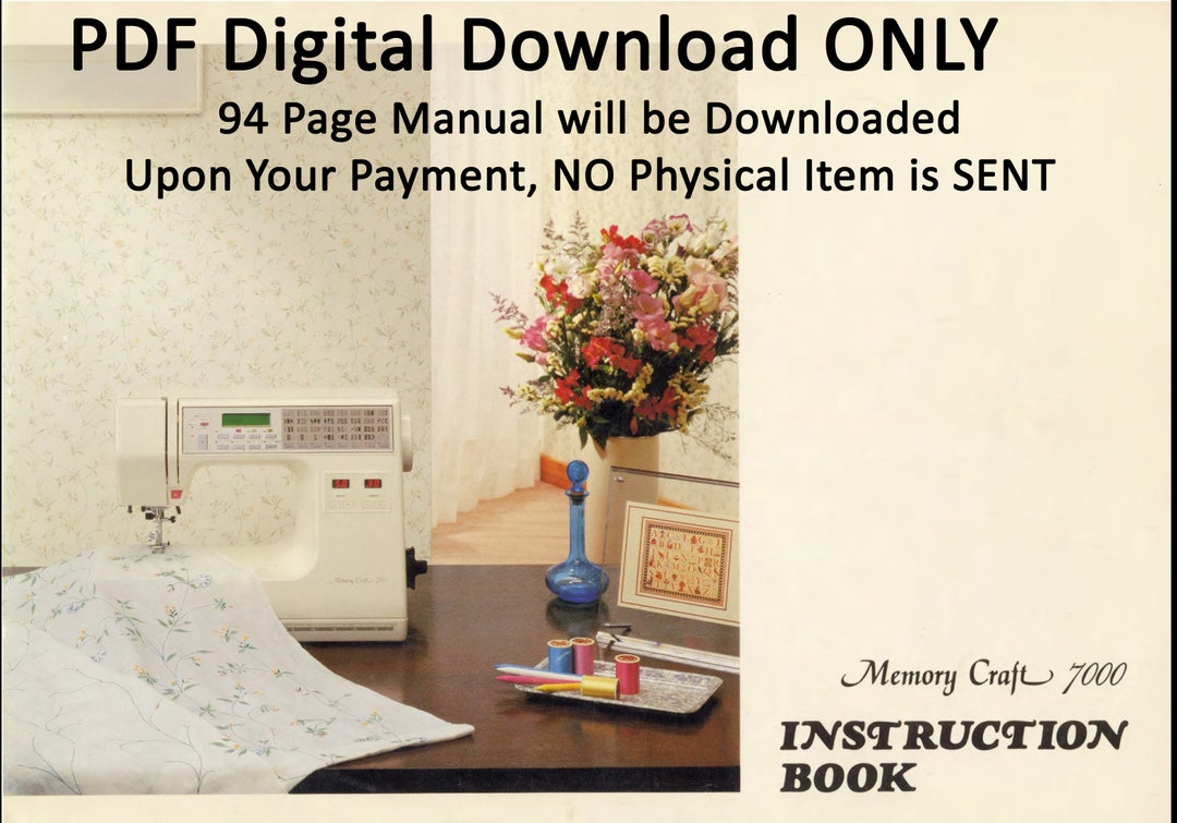 New Home Memory Craft 7000 Instruction Manual Original Sewing Machine