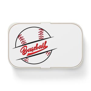 Baseball Bento Lunch Box: Game Day Meal Prep - Silicone & Wood