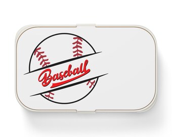 Personalized Baseball Lunch Box – Sports Bento Box for Kids, Custom Name Snack Box, Durable School Lunchbox Gift for Boys & Girls