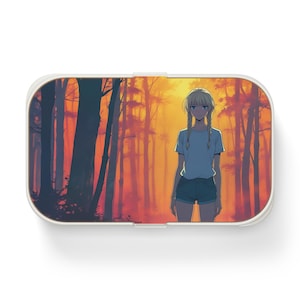 Anime Forest Bento Box: Eco-Friendly Japanese Lunch Organizer