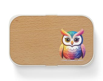 Cute Owl Bento Lunch Box - Fun Meal Prep Container, Kids Lunch Necessity, owl Lover Gift, Eco-Friendly Snack Box,Gift for him, Gift for her