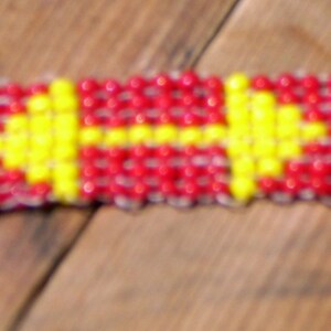 Yellow Arrow bead strip/ bookmark