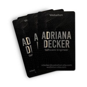 Custom Engraved Aluminium Metal Business Cards - Bespoke Design Included - Waterproof