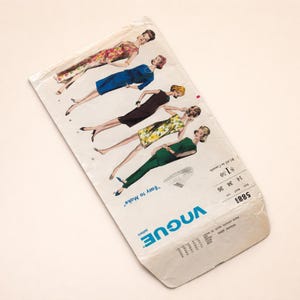 Vintage 1960s Vogue 5881 Sewing Pattern | Misses' One-Piece Dress | Size 14 Bust 34 | Mod Sheath Dress | "Easy to Make"